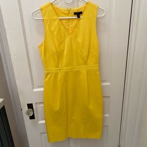 J crew yellow knee length dress